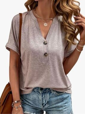 EADINVE Short Sleeve Henley XXL